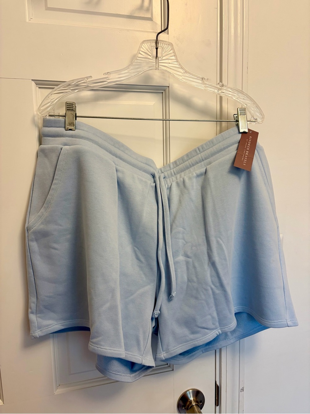 Kindred Bravely Light Blue Athletic Lounge Shorts with Drawstring